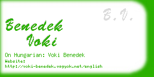 benedek voki business card